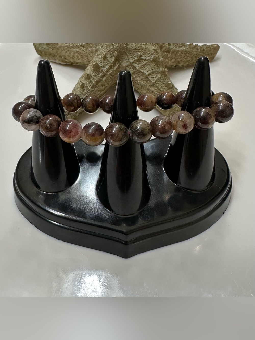 Super Seven Beaded Stretch Bracelet - Earth Tones